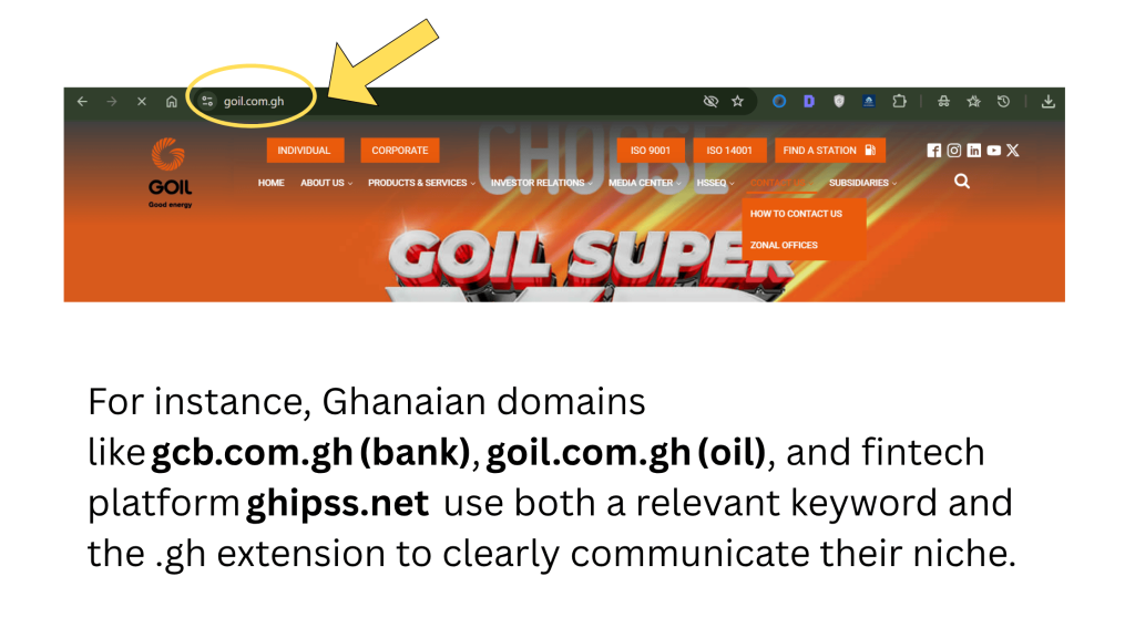 Homepage of a top-rated SEO agency in Ghana with a local .gh domain, increasing their website traffic in Ghana