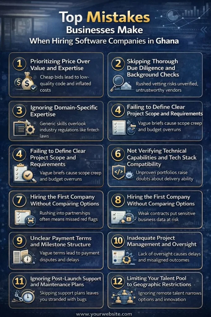 What Mistakes Cost Businesses Most When Hiring a Software Company in Ghana?