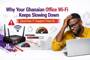 Why Your Ghanaian Office Wi-Fi Keeps Slowing Down (And How IT Support Fixes It)