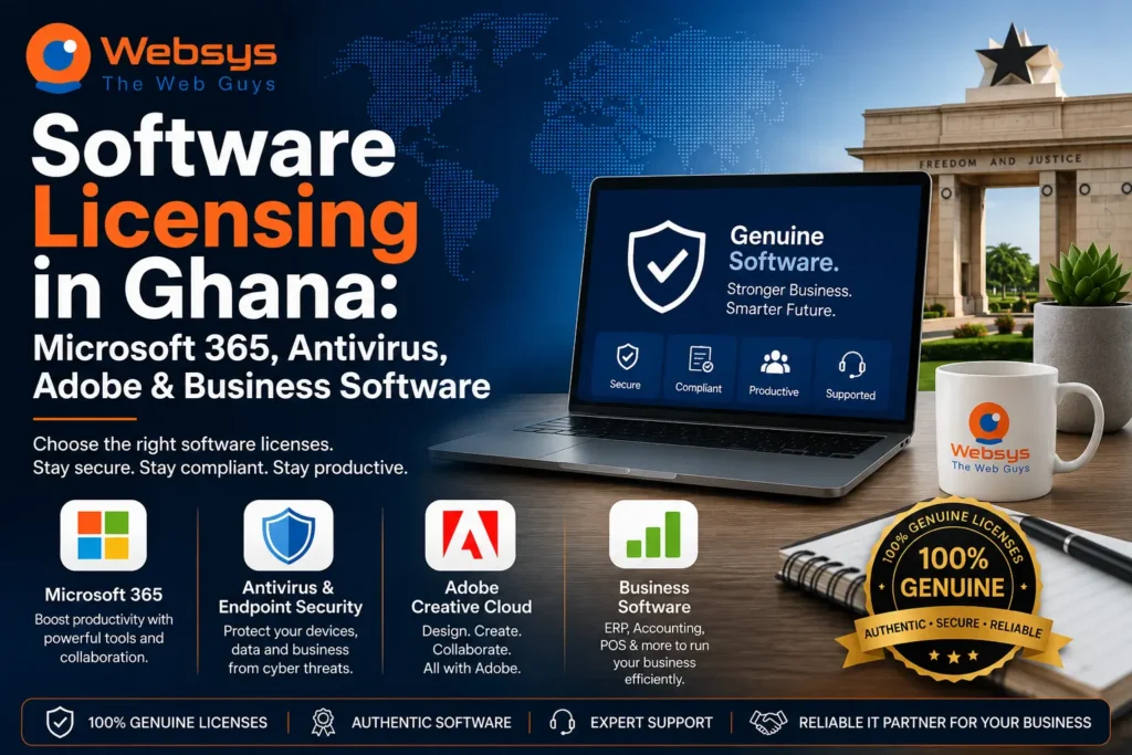 Software Licensing in Ghana: Microsoft 365, Antivirus, Adobe & Business Software